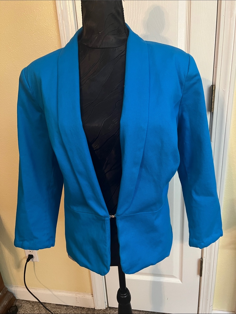 Worthington Bright Turquoise Open-Front Blazer